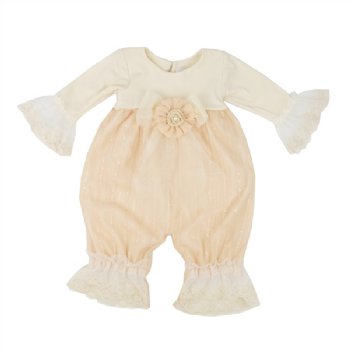 Frilly Frocks 2019 Clementine Heirloom Coverall In Stock<BR>Newborn to 6 Months ONLY