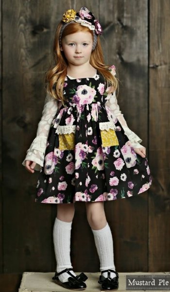 Mustard Pie 2018 Vintage Violet Alice Dress<BR>3T to 7 Years<BR>Now in Stock