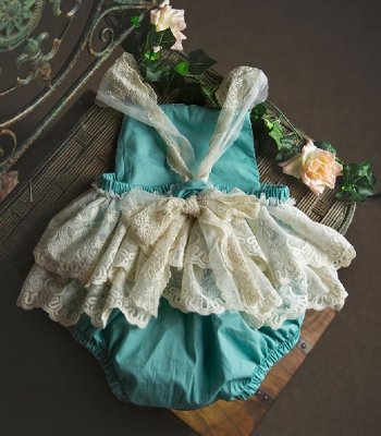 Frilly Frocks 2019 Nora Lace Sunsuit<BR>3-6 Months ONLY