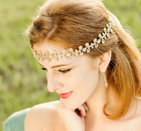 Enchanted Princess Gold Juliet Headpiece<BR>Now in Stock