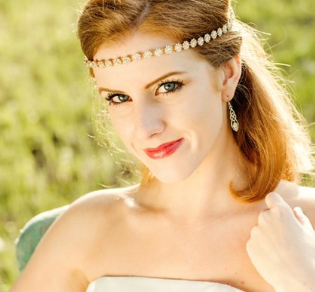 Enchanted Princess Gold Rosebud Crystal Headpiece<BR>Now in Stock