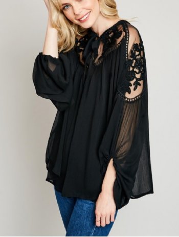 Women's Vintage Farmhouse Lace Tunic<BR>Now in Stock