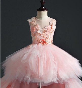 Girls Pink Butterfly Cascading Trail Dress Preorder<br>12 Months to 14 Years