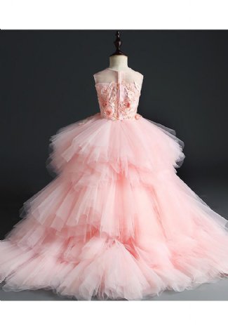 Girls Pink Butterfly Cascading Trail Dress Preorder<br>12 Months to 14 Years
