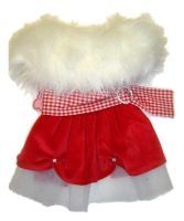 Miss Santa Dog Dress<br>Fur is detachable!