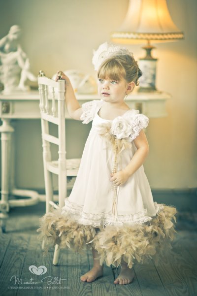 Couture Angel of Mine Day Gown<br>18 Months to 12 Years<br>Matching Coat & Headband Available!