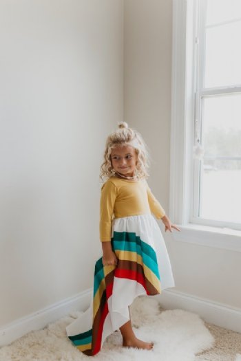 Girls Over the Rainbow High Low Dress In Stock<br>3 to 12 Years