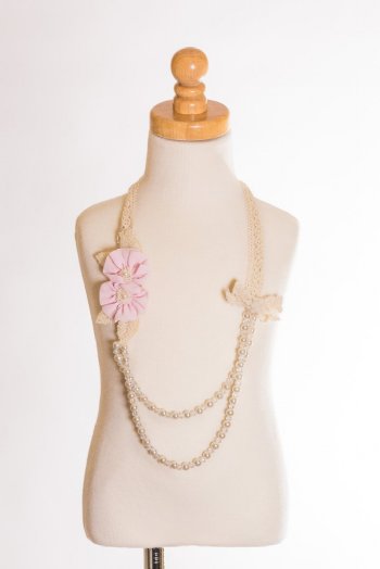 MLK Pink Pearl Necklace<BR>Now in Stock