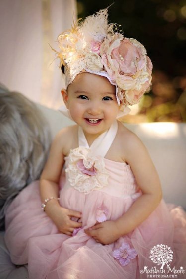 Couture Flower Fairytale Headband<br>Perfect for Birthdays & Portraits