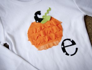  Ruffle Pumpkin Shirt<br>Personalize It!<br>Great for Thanksgiving & Halloween<br>3 Months to 10 Years
