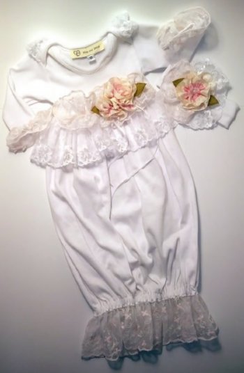 White Layette Take Home Gown Set Preorder