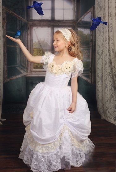 Couture Vintage Cinderella Day Gown<br>3 to 8 Years