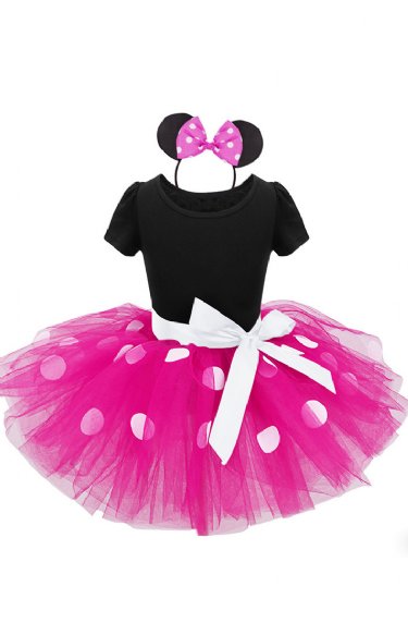 Pink Minnie Mouse Fancy Tutu Dress & Headband Preorder