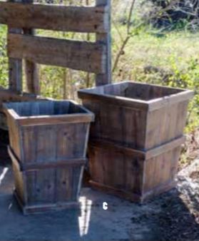 Farmhouse Rustic Planters Set of Two
