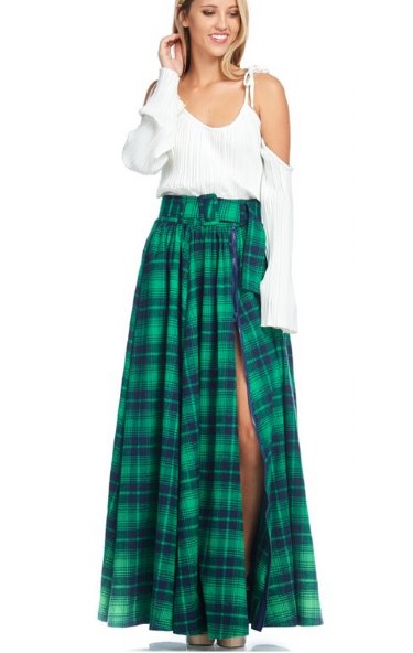 Women's Evergreen Holiday Maxi Skirt<BR>Now in Stock