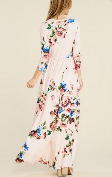 Women's Blush Bouquet Maxi Dress<BR>Now in Stock