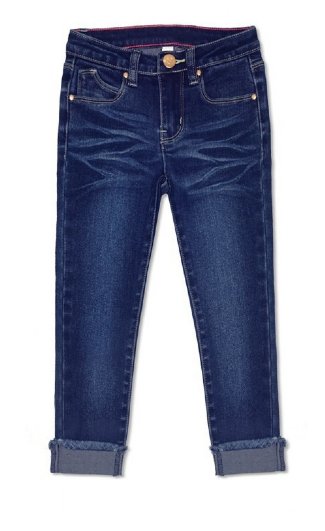Tween Frayed Roll Cuff Jean<br>7 to 14 Years<BR>Now in Stock