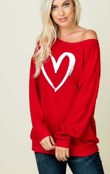 Women's Valentine Off Shoulder Top Small ONLY
