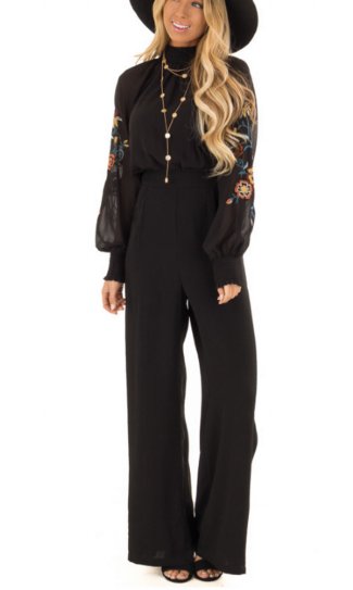 Women's Embroidered Jumpsuit<BR>Now in Stock