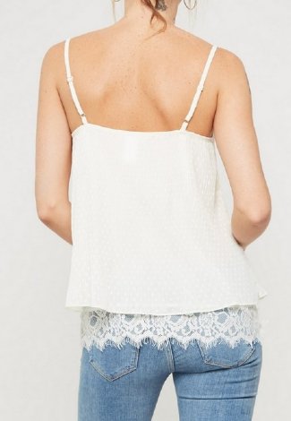 Women's Swiss Dot & Lace Cami<BR>Now in Stock