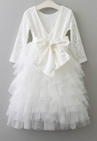 Girls White Swan Lace Dress Preorder<br>2 to 8 Years