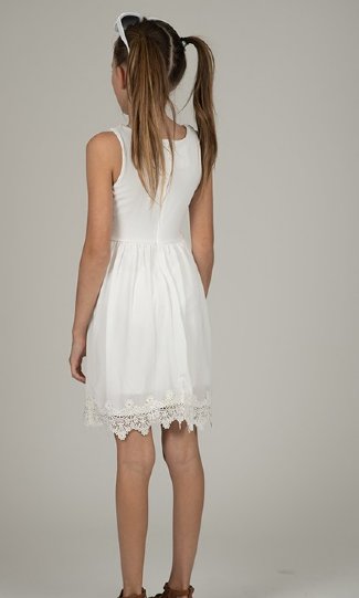 Tween White Lace Summer Dress<br>7 to 12 Years<BR>Now in Stock