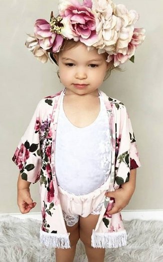 Little Girls Floral Kimono Preorder<br>12 Months to 4 Years