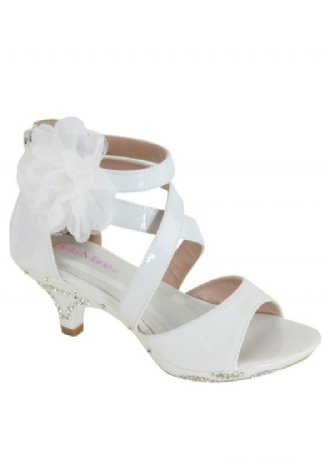 Girls All Dolled Up Heel in White<BR>Now in Stock
