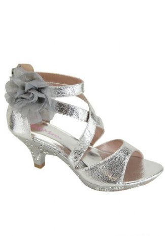 Girls All Dolled Up Heel in Silver<BR>Now in Stock