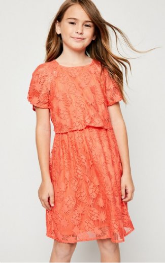 Tween Pineapple Lace Flutter Dress<br>10 Years ONLY