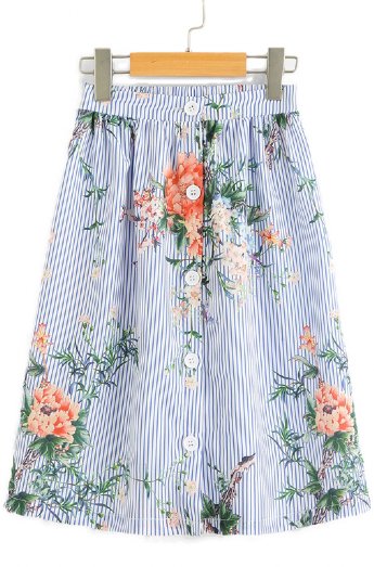 Tween Floral Button Front Skirt Preorder 6 to 12 Years