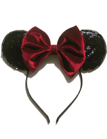 Minnie Mouse Red Velvet Headband<BR>Now in Stock