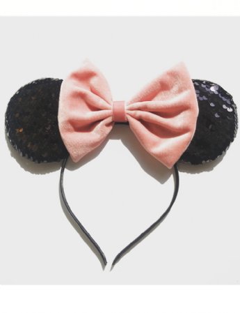Minnie Mouse Pink Velvet Headband<BR>Now in Stock
