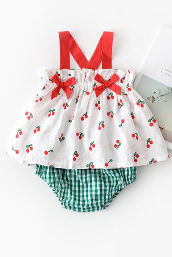 Vintage Cherry Sunsuit Preorder<br>3 Months to 3 Years