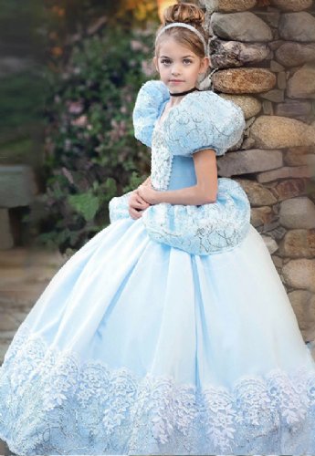 Cinderella Puff Sleeve Gown Costume Preorder<br>4 to 12 Years