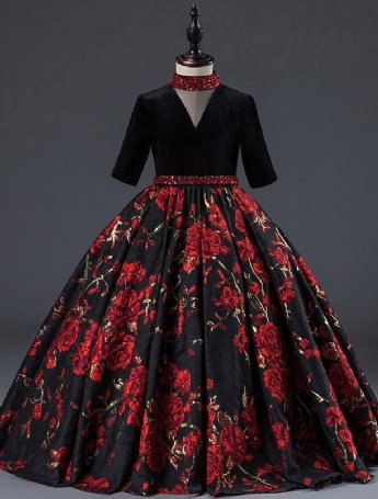Girls Royal Rose Long Gown Preorder<br>2 to 14 Years