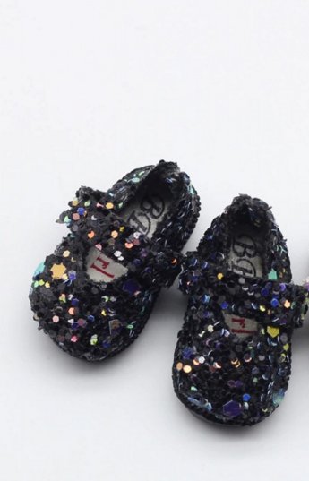 Blythe Doll Black Glitter Mary Jane Shoes