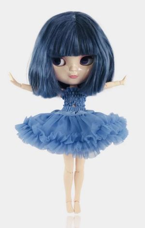 Blythe Doll Short Blue Hair
