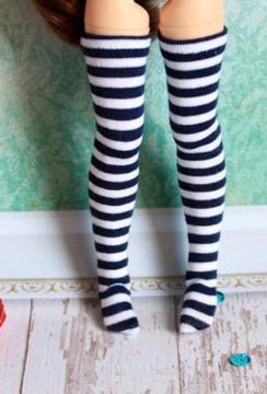 Blythe Doll Black Stripe Knee Socks