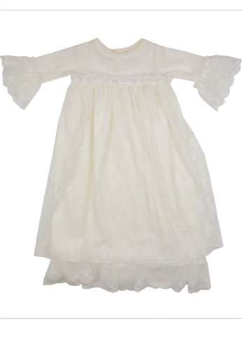 Anna Corinne Heirloom Lace & Pearl Infant Gown Preorder<br>0-3 Months