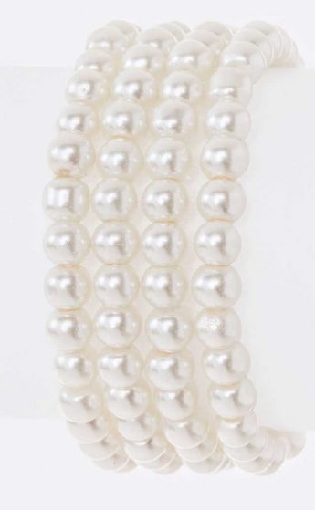 4 Pearl Bracelet Set in Stock
