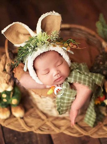 Newborn Vintage Bunny Ears Hat Preorder