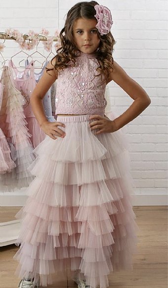 Girls Blushing Beauty Maxi Skirt Set Preorder<br>4 to 14 Years