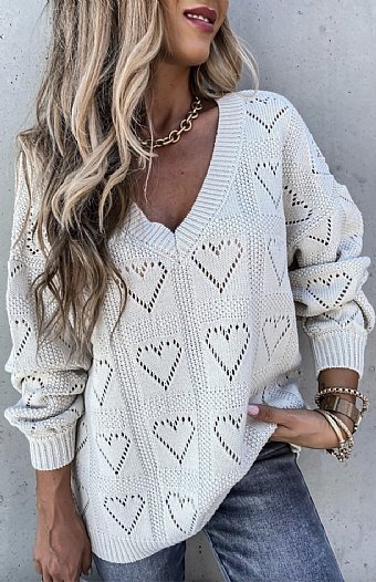 Women's Hearts Adore Sweater <br>Now in Stock