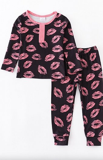 Girls Kisses Valentine Lounge Set Preorder<br>2 to 8 Years