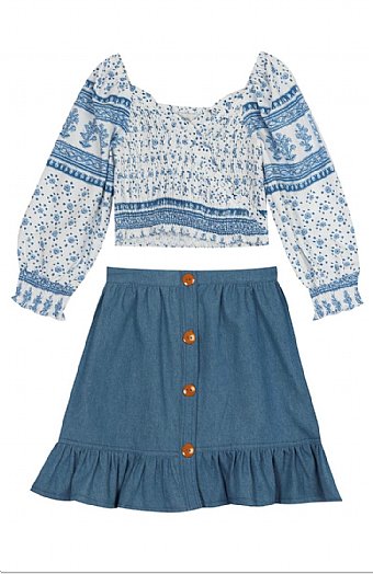Tween Greek Isles Skirt Set Preorder