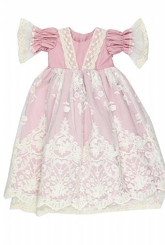 Vintage Closet Rose Lace Infant Gown<br>0 to 3 Months