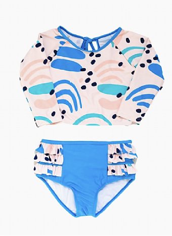Seaside Oasis Two Piece Swimsuit<br>6 to 12 Years