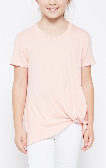 Tween Blush Knot Tee Preorder<br>5 to 14 years