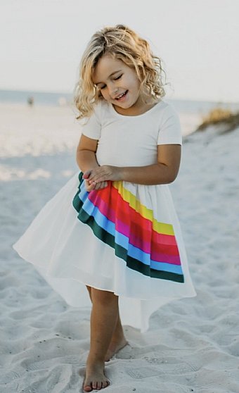 Girls Vivid Rainbow Dress Preorder<br>2 to 14 Years